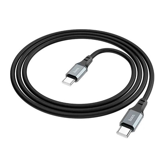 Кабель Hoco X86 silicone, C-Type C, 60W, Black, довжина 1м