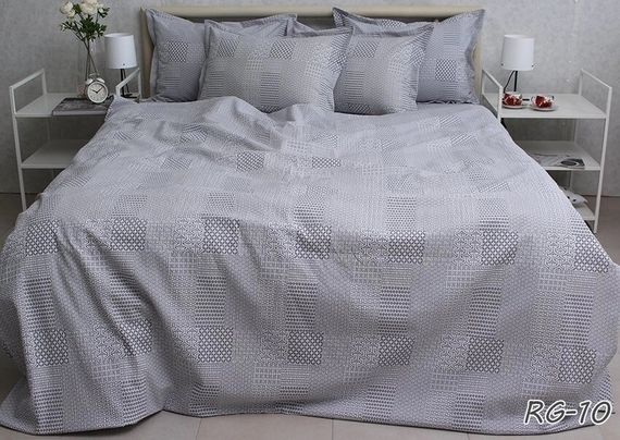 Комплект постільної білизни ТМ PrimaTeks ранфорс гофрований двоспальний RG-10