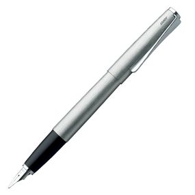 Металлическая перьевая ручка Lamy Studio Fountain Pen, тонкое (F), брашированная сталь