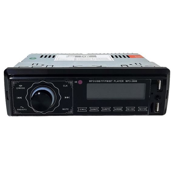 Автомагнітола MP3 3888 ISO 1DIN FM тюнер 4х50W чорний сенсорний дисплей | Зображення 5