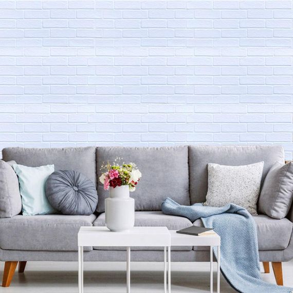 Декоративна ПВХ панель біла цегла  960х480х4мм SW-00001427 | Зображення 3