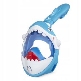 Маска для снорклінгу TSUNAMI Shark повнолицьова, дитяча Sky Blue (P-5907739318237)