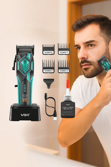 Машинка для стрижки бездротова до 3 годин VGR V-119 Green (46515-VGR-119 GREEN_1416)