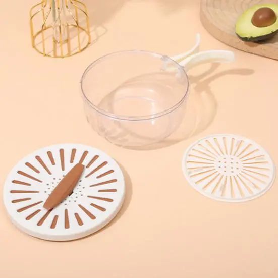 Двошаровий дренажний кошик / Миска для очищення фруктів із ситечком | Зображення 2