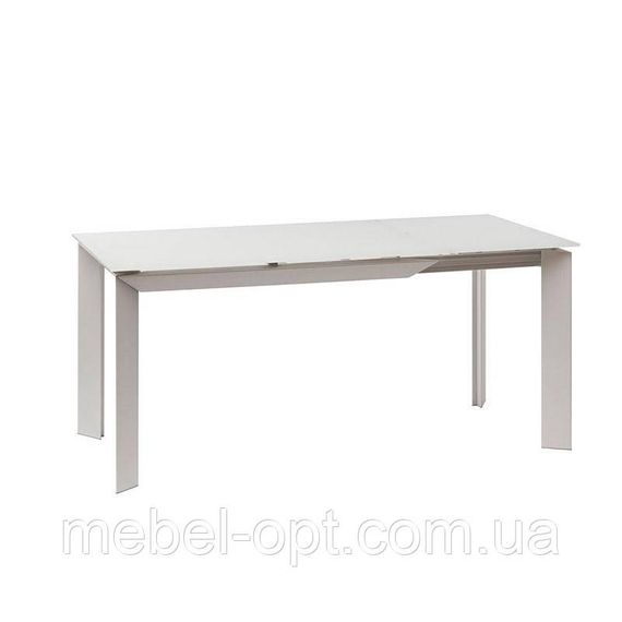 Стіл Vermont Matt White матове скло білого кольору 1200 (+500) х800х770 | Зображення 1