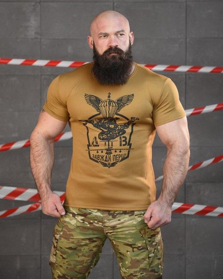 Тактична вологовідвідна футболка SABUR дшв кайот ВТ6734