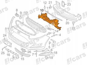 Дефлектор радіатора FORD FIESTA, 13 - 17 (D2BZ17E785B)