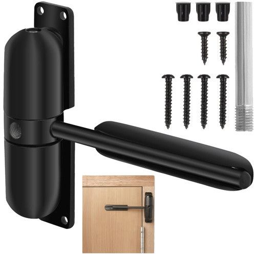 Доводчик дверей MALATEC з важелем, чорний, до 60 кг