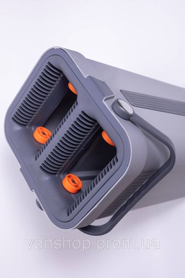 Телескопическая швабра с плоской насадкой ведро с двумя секциями для мытья пола и отжима, комплект для уборки HP-35015-20 | Зображення 7