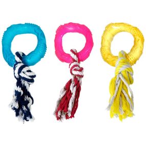 Flamingo Good4Fun Ring With Rope іграшка для собак, 8 см