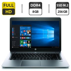Ультрабук Б-клас HP EliteBook Folio 1040 G3 / 14" (1920x1080) IPS / Intel Core i7-6600U (2 (4) ядра по 2.6 - 3.4 GHz) / 8 GB DDR4 / 256 GB SSD M.2 / Intel HD Graphics 520 / HDMI б/в