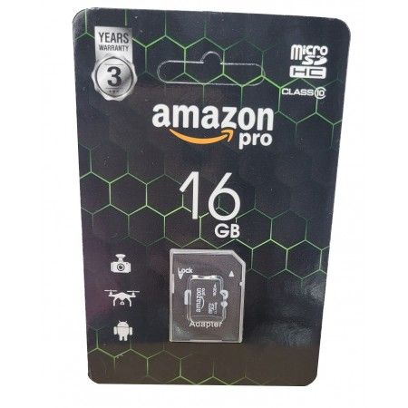 Карта пам'яті Micro SDHC 16GB Amazon pro microSD Мікро СД картка з адаптером | Зображення 2