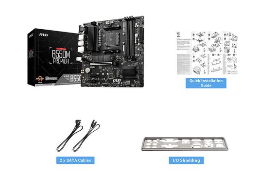 Материнcкая плата MSI B550M PRO-VDH sAM4 B550 4xDDR4 M.2 HDMI DP D-Sub mATX 911-7C95-084 | Зображення 1