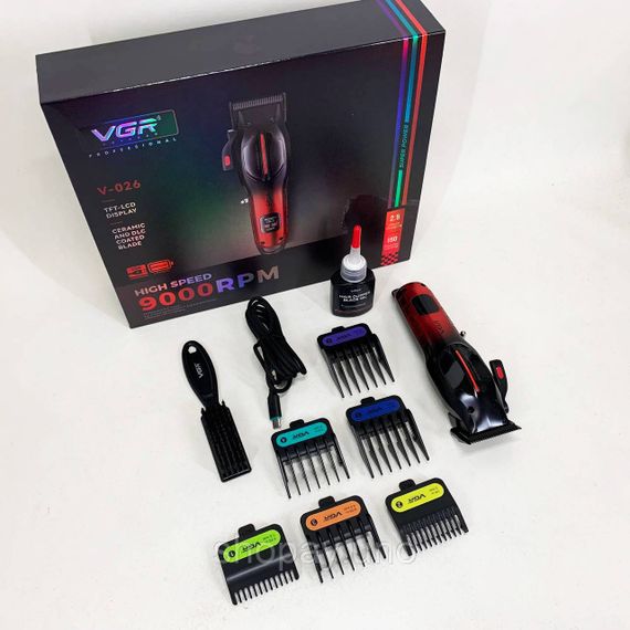 Акумуляторна машинка для стрижки VGR V-026 RED. Колір: червоний | Зображення 9