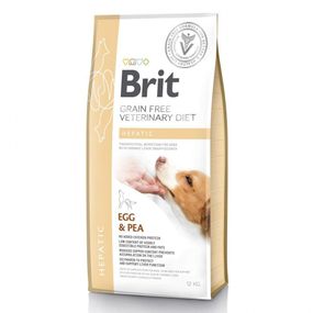 Сухой корм Brit GF VetDiet Dog Hepatic для собак, при болезни печени, с яйцом, горохом, бататом и гречкой, 12