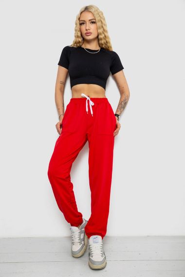 Спортивные штаны женские  -уценка, цвет красный, 238R347-U-25 | Зображення 1
