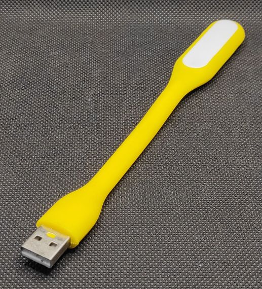 Фонарик USB гибкий Желтый | Зображення 1