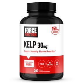 Натуральный Йод (Ламинария) Force Factor Kelp, 150 mcg, 200 Tablets