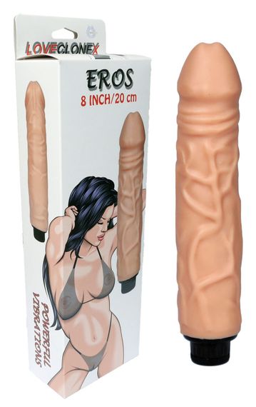Вібратор Boss Series - Eros Loveclonex 8", ( длина 23,5 см, диаметр 4 см ), BS2100018 Sex Aura | Зображення 1