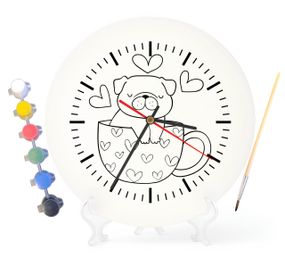 Детский набор для творчества часы раскраска Щенок 30 см (Г0155)