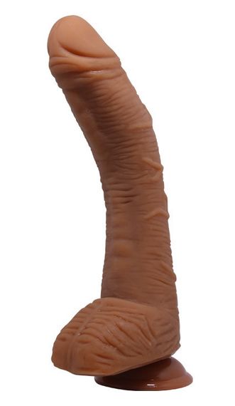 Фалоімітатор на присосці Baile Beautiful ALEX 10.6'' Brown, BW-008037NR-1 Sex Aura | Зображення 2