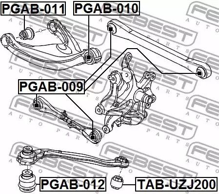 Сайлентблок важеля DS DS, CITRO coren DS5, FEBEST (PGAB012) | Зображення 1