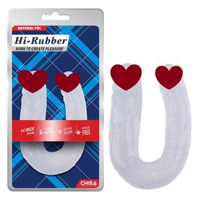Фалоімітатор подвійний реалістичний Chisa Hi-Rubber 14, прозорий Sex Aura