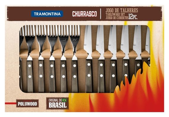 Набір приборів для гриля TRAMONTINA Barbecue Polywood, 12 предметів