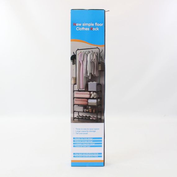 Підлогова вішалка для одягу 178х60х26 см, Clothes Rack Up, Чорний/стойка-вішка в передпокій/стійка для одягу | Зображення 2