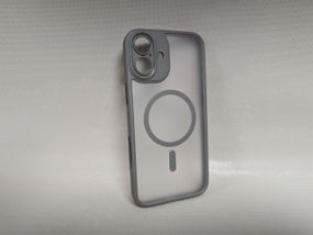 Чехол для iPhone 16 Plus / Айфон 16 Плюс, Rock Guard, гибридный, прочный, с MagSafe, серый