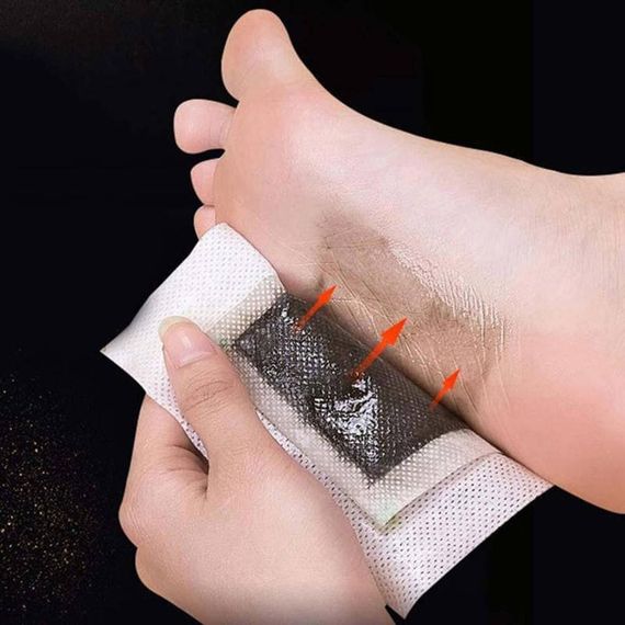 Пластир на стопи для виведення токсин (10 шт), Kiyome Kinoki / Детокс пластирі для ніг / Токсиновивідний набір пластирів | Зображення 4