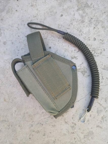 Кобура для ПМ Макарова поясна + шнур страхувальний петля з чохлом сумка під магазин Oxford Олива 982 MAS MAS | Зображення 1