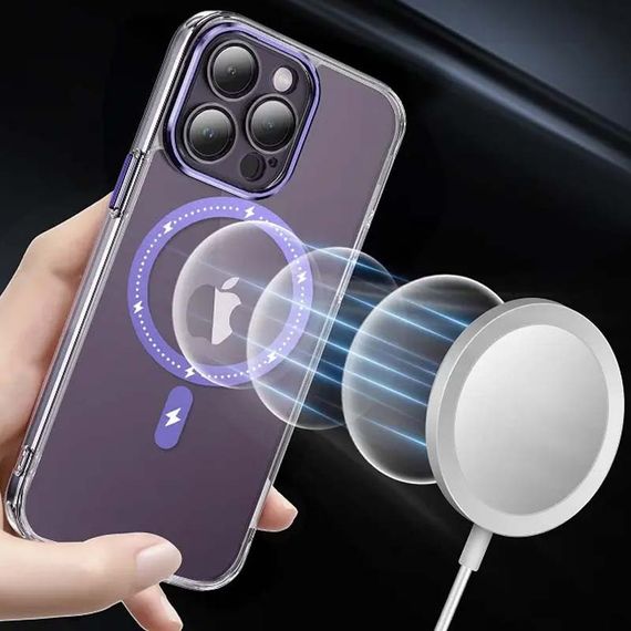 Чохол TPU+PC Colorful with MagSafe для Apple iPhone 13 Pro (6.1") Purple | Зображення 3