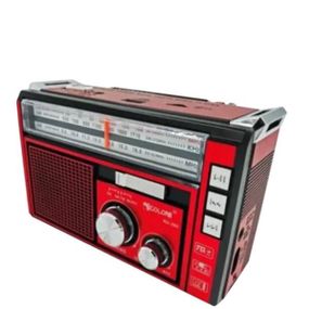 Радиоприемник с фонарем переносной аккумуляторный GOLON RX382 LED Красный
