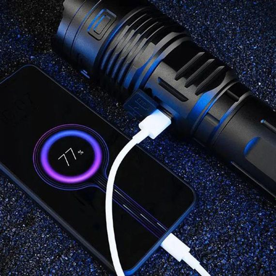 Фонарь аккумуляторный BL-S011 PM50-TG-COB power bank, Фонарик светодиодный ручной портативный | Зображення 5