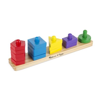 Розвиваюча іграшка Melissa&amp;Doug дерев&apos;яні пірамідки на платформі (MD10379) | Зображення 4
