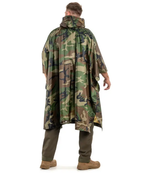 Дождевик Raincoat Камуфляж D -1 • Тактичний дощовик камуфляж плащ-намет пончо з капюшоном | Зображення 4