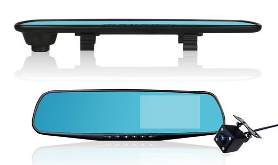Відеореєстратор - дзеркало Dvr L9000 Full HD Автомобільний реєстратор із двома камерами | Зображення 3