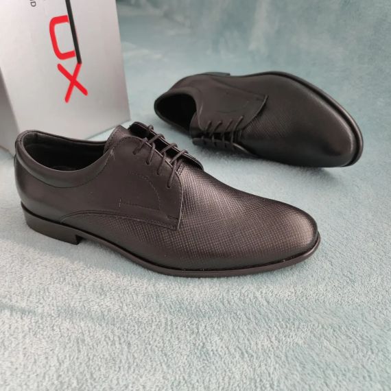 Шкіряні туфлі чорного кольору 45 розмір | Зображення 1