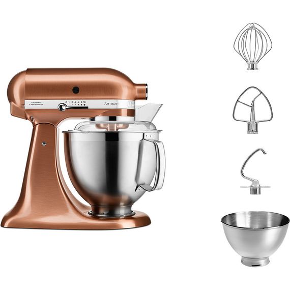 Міксер планетарний настільний KitchenAid Artisan 5KSM185PSECP чаша 4.8 л, з двома чашами, мідний | Зображення 9