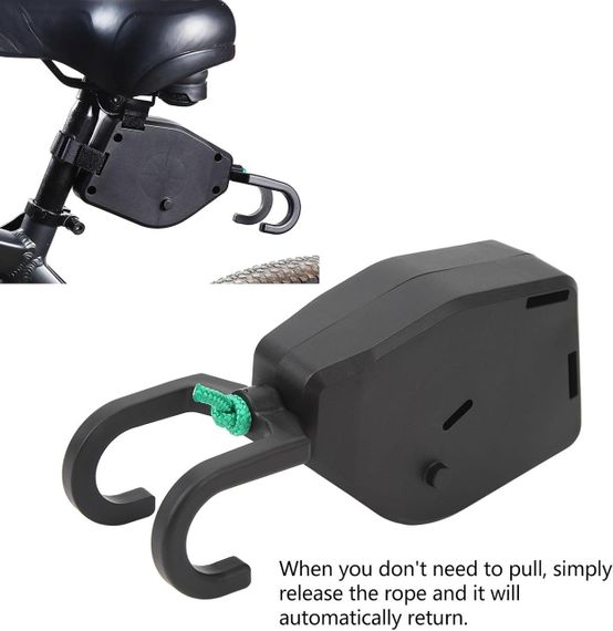 Трос для буксирування дитячого велосипеду, висувний автоматичний до 136 кг, 2.5 м тяговий ремінь, мотузка | Зображення 6