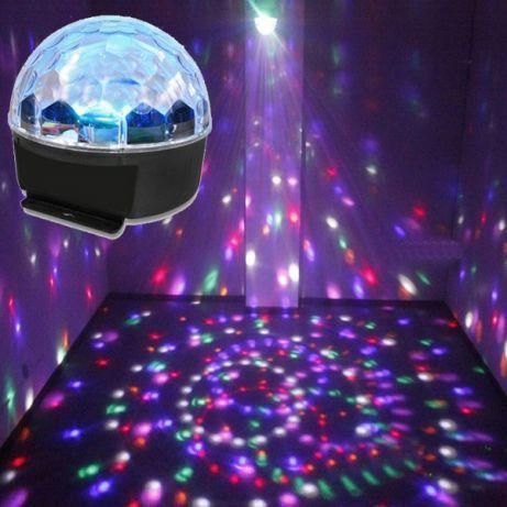Світлодіодний диско шар Led Party Light Magic Ball RGB кольорова музика з пультом ДУ