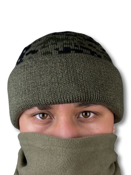 Шапка ЗСУ піксель з флісом