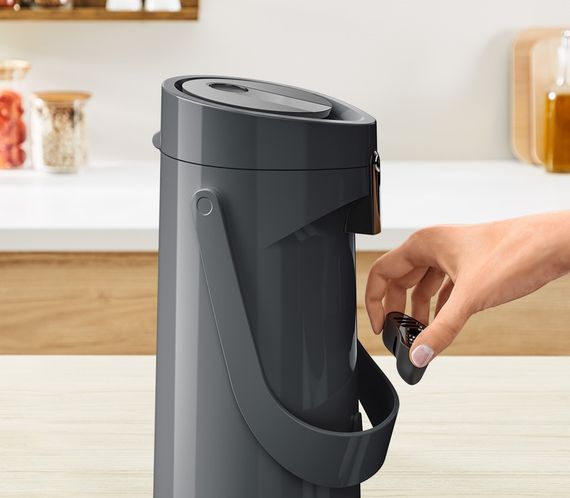 Термос Tefal Ponza Pump, 1.9л, пластик, скло, сірий (K3140114) | Зображення 8