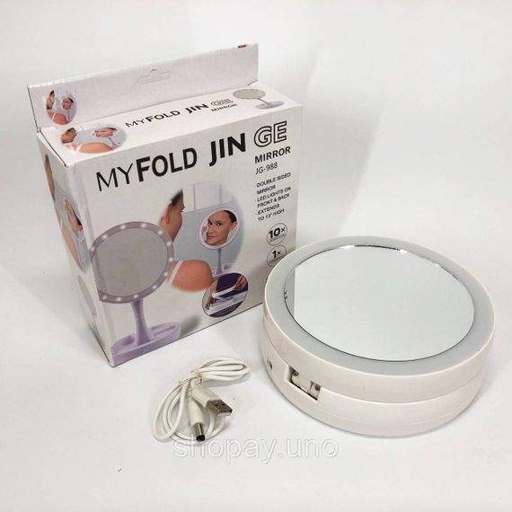 Зеркало для макияжа с сенсором My Fold Away Mirror, Зеркало для макияжа с подсветкой 360 градусов CE-24 | Зображення 4