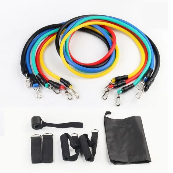 Резиновая лента для фитнеса rising exercise pipe, Эспандер петля упражнения, Эспандер для спорта GN-17 | Зображення 9