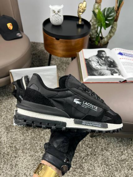 Чоловічі кросівки Lacoste Elite Active PRM Black White (топ якість) A4392 | Зображення 8