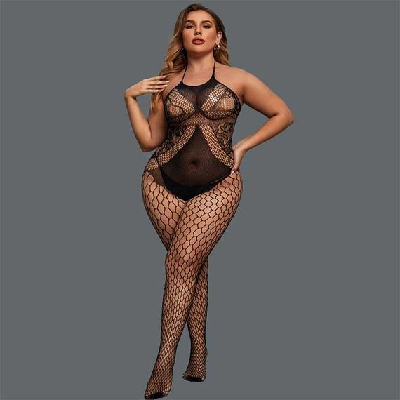 Соблазнительный бодистокинг с открытой спиной L-XXL – Эротическое бельё | Зображення 3