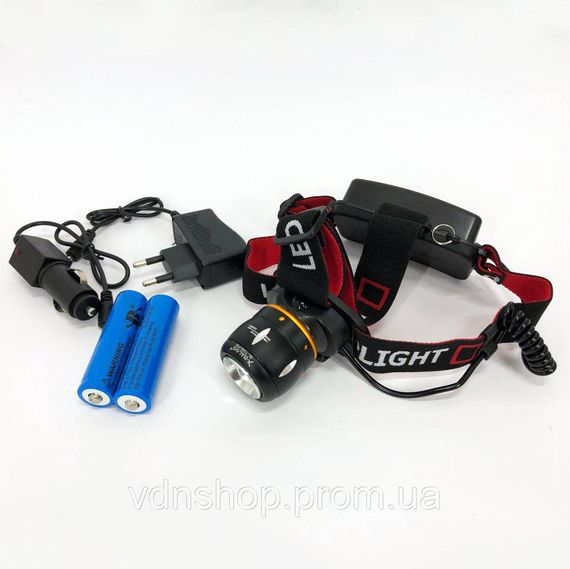 Налобний тактичний ліхтар, Налобний ліхтар з ремінцем на голову з фіксацією на голові CO-84 | Зображення 5