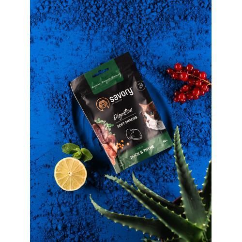 Мягкие лакомства Savory для улучшения пищеварения кошек, утка с тимьяном, 50 г | Зображення 7